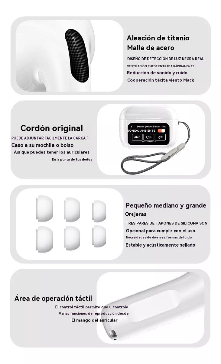 Auriculares Inalámbricos con Pantalla Táctil