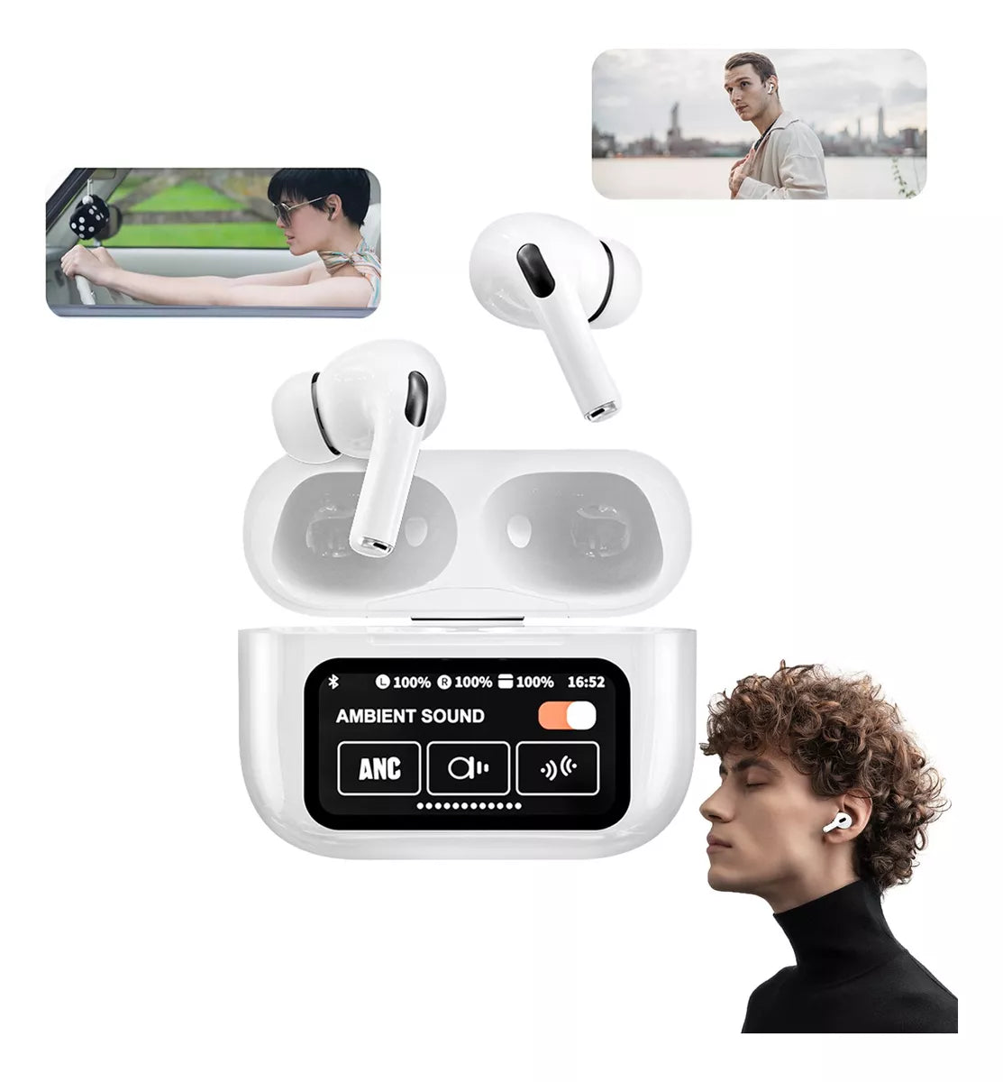 Auriculares Inalámbricos con Pantalla Táctil