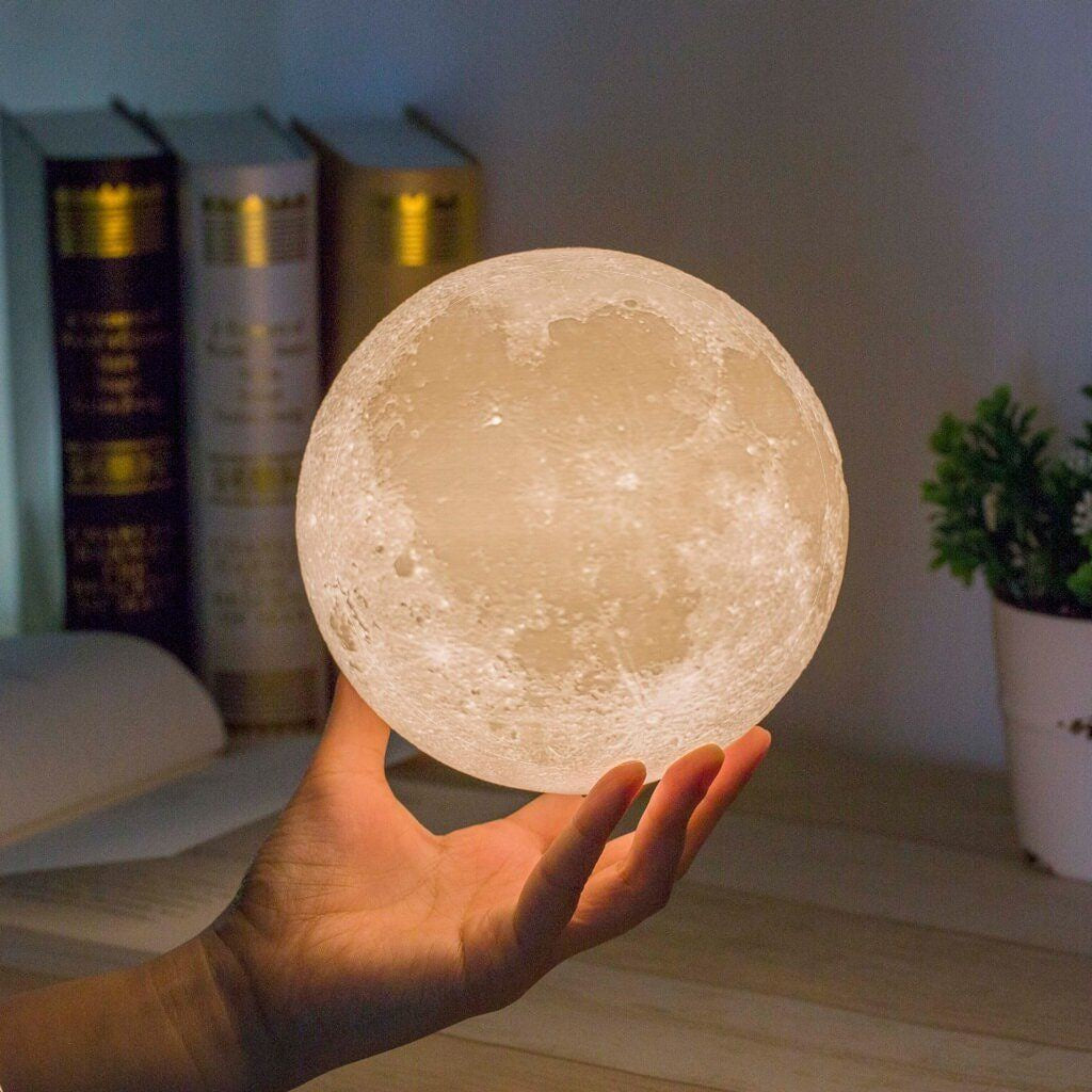 Lampara Luna Moonlight Recargable 3D