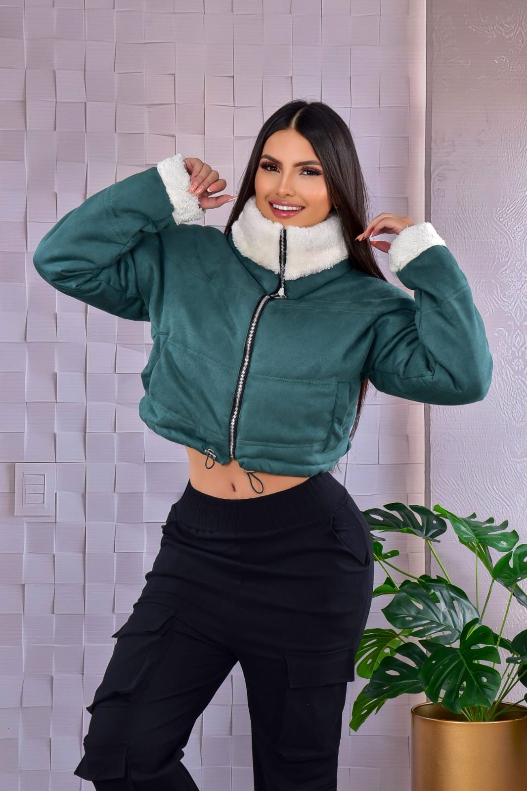 Chaqueta gamuza bomber