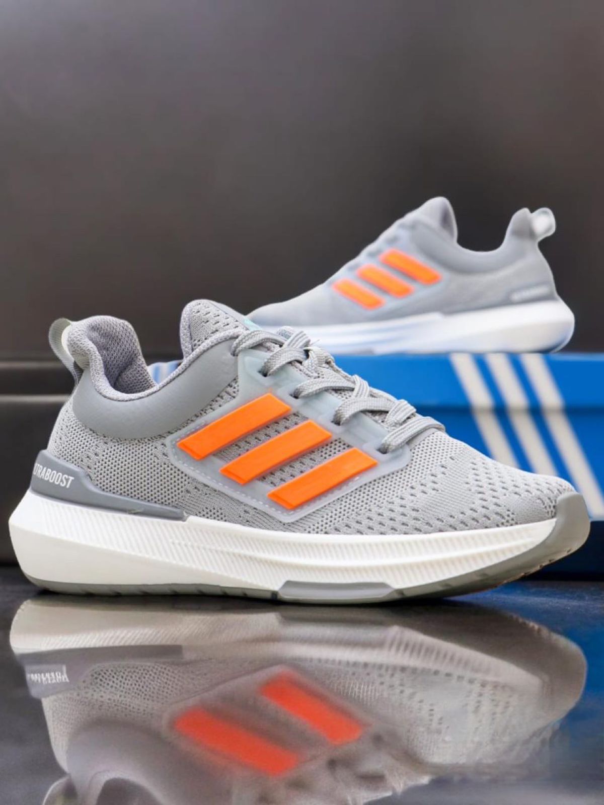 Adidas Ultraboost / Gris - Naranja