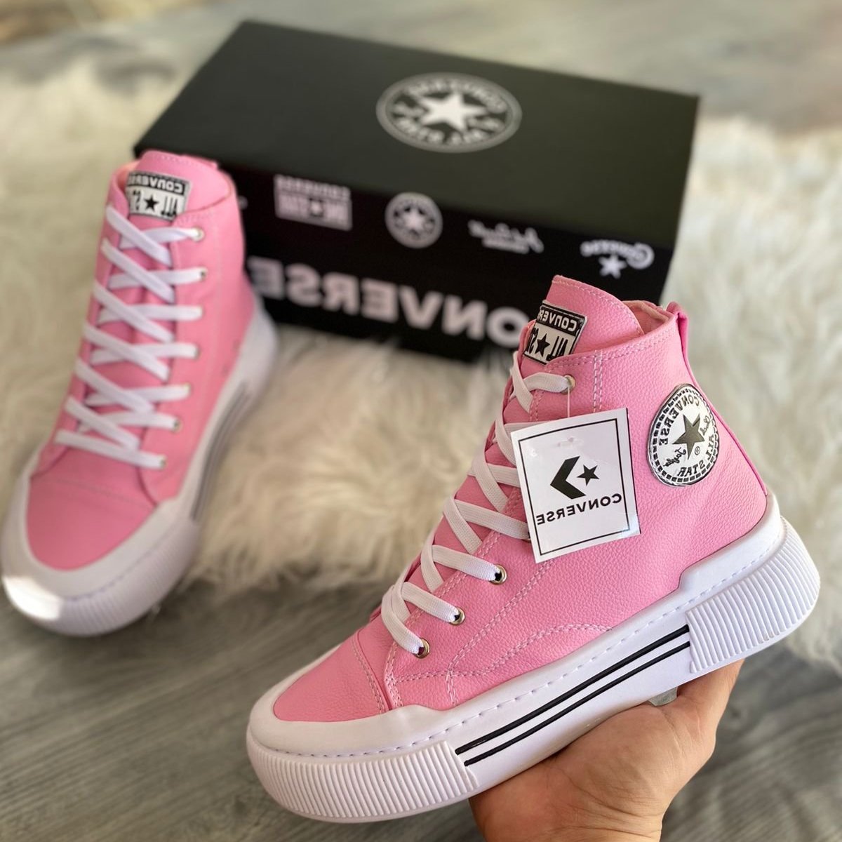 All Star Chuck Taylor Converse corte alto/ Rosa